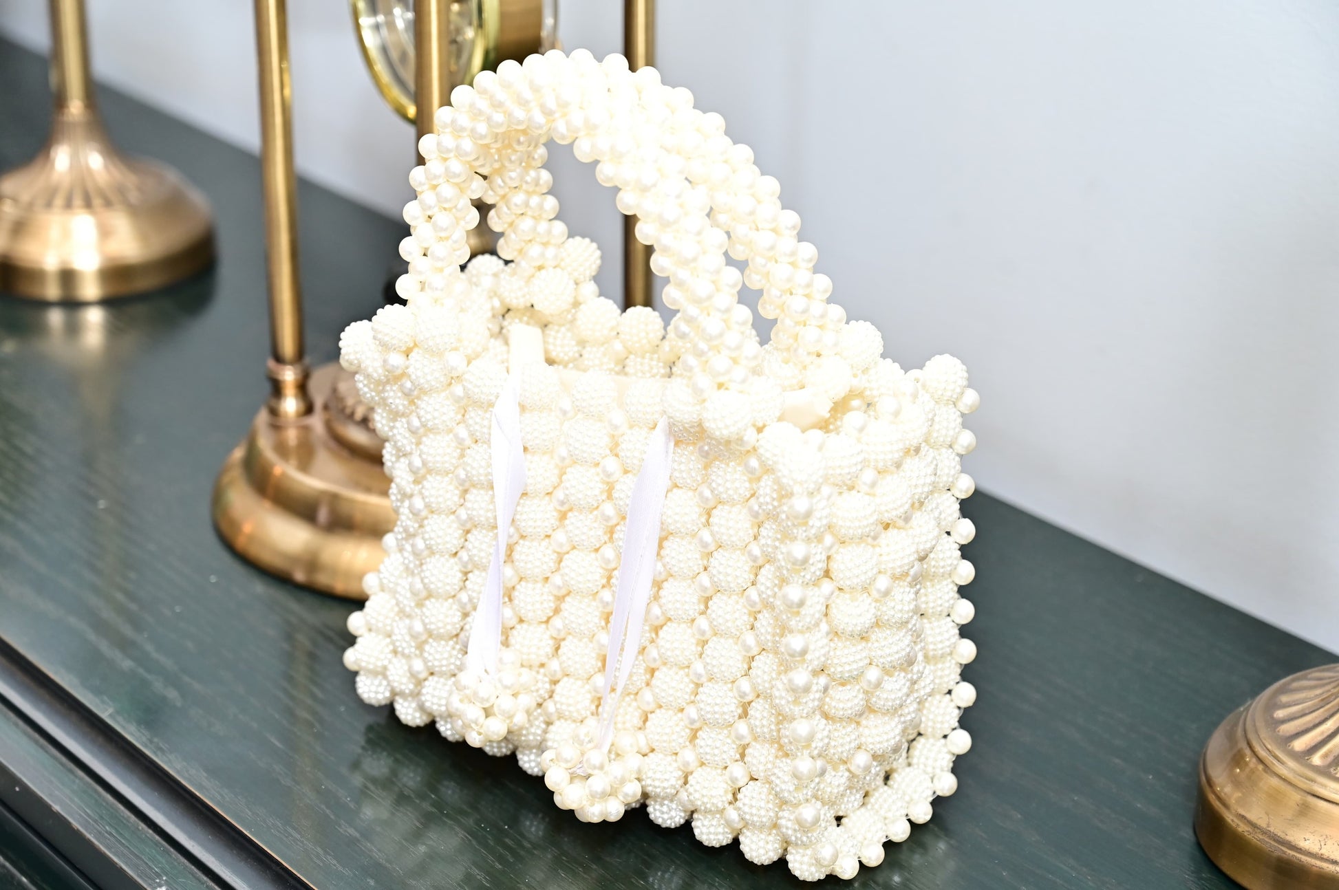 Handmade Pearl Bag - White