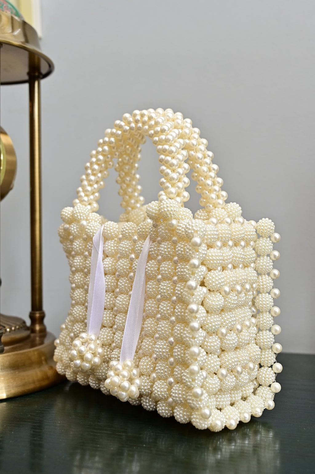 Handmade Pearl Bag - White