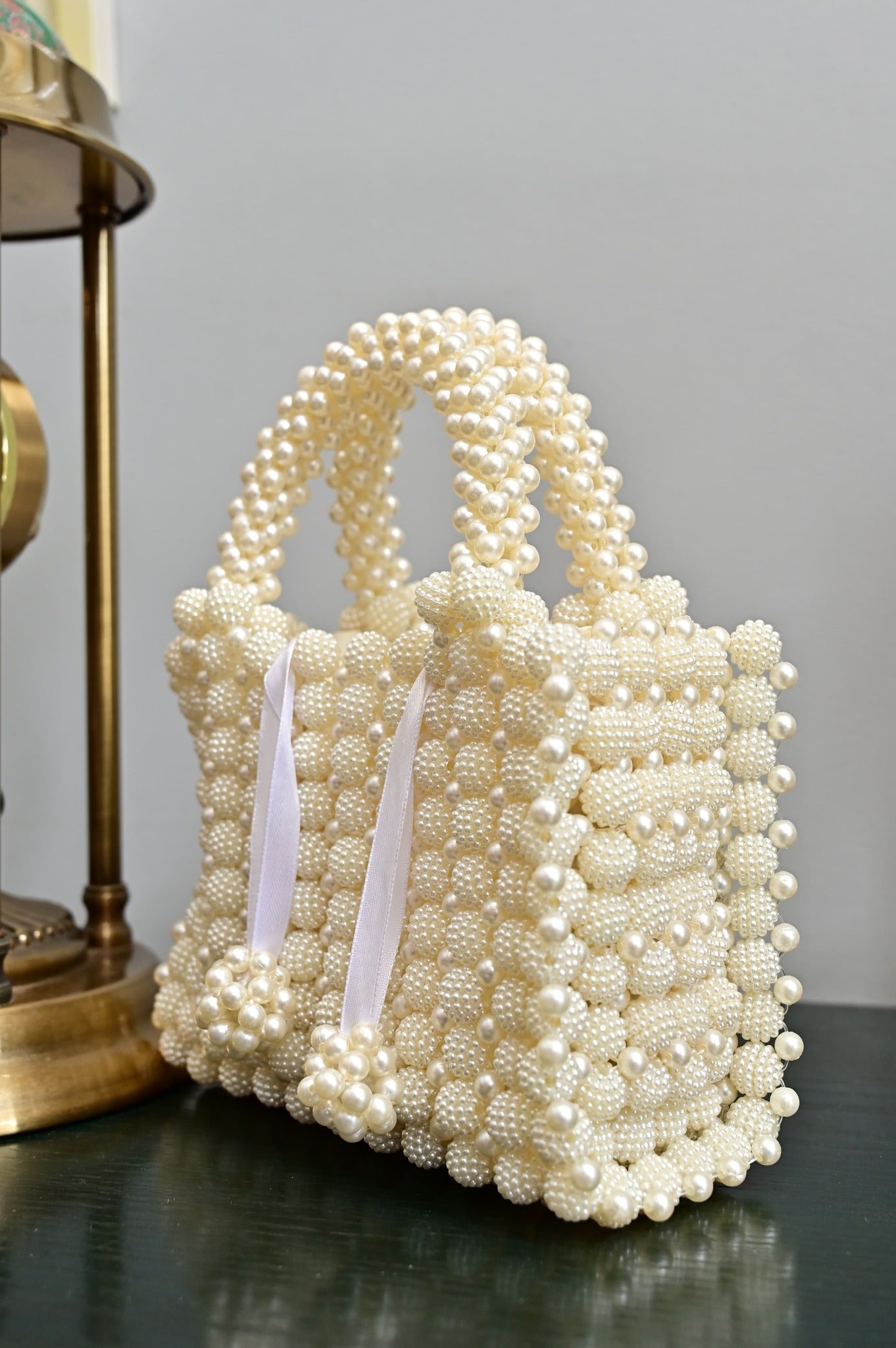 Handmade Pearl Bag - White